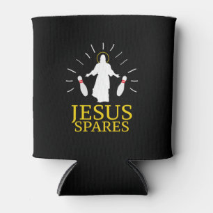 Jesus Spares Funny Christlicher Bowling Dosenkühler