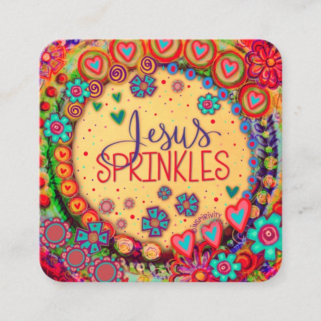 Jésus Sprinkles ~ Cartes de bonté d'inspirité (Devant)