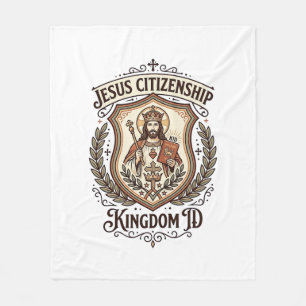 Jesus Staatsbürgerschaft Königreich ID Jesus Staat Fleecedecke