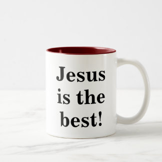 Jesus starb für, das mich,    ist Jesus das Beste! Zweifarbige Tasse