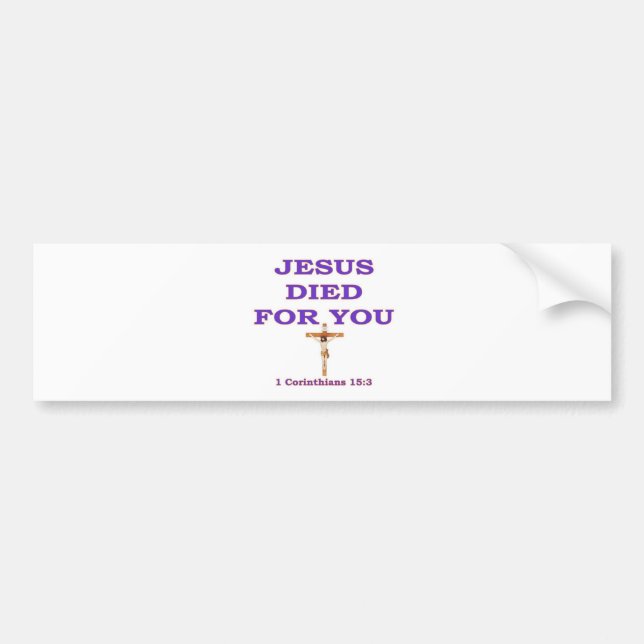 JESUS STARB FÜR DICH AUTOAUFKLEBER (Vorne)