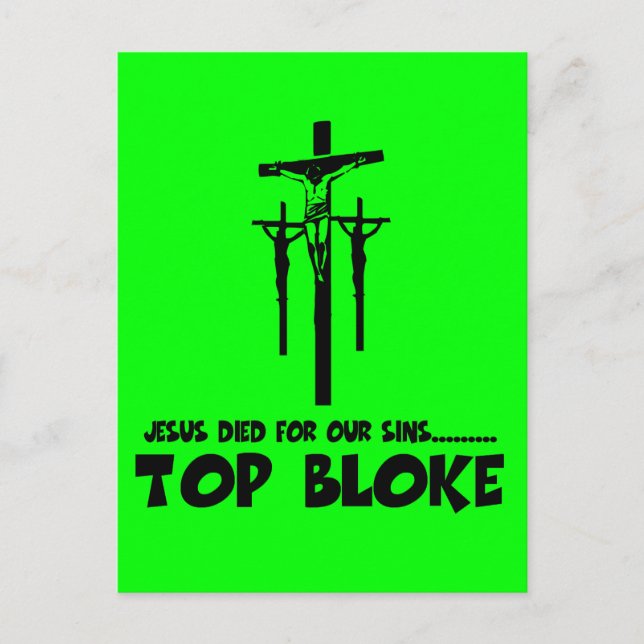 Jesus starb für unsere Sünden Postkarte (Vorderseite)