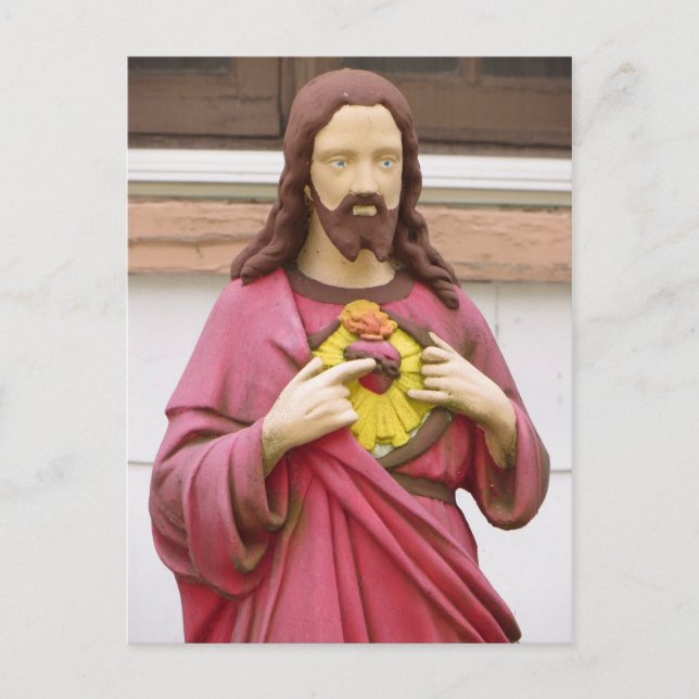 Jesus Statue Postkarte (Vorderseite)