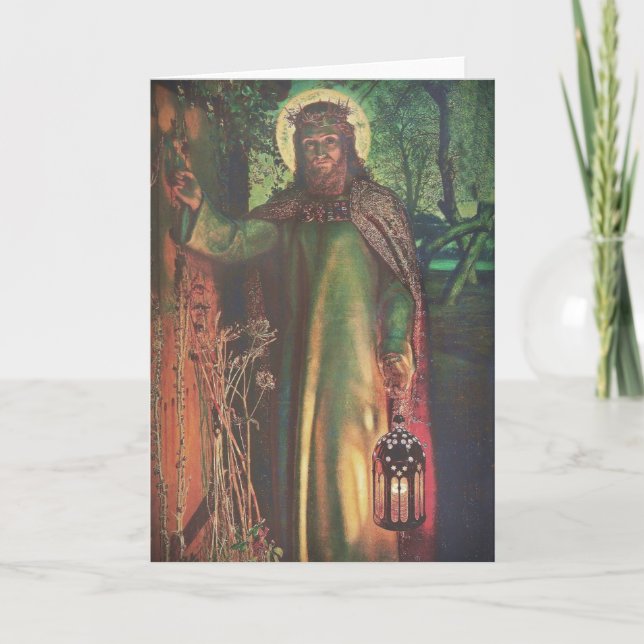 Jesus steht an der Tür und klopft Karte (Vorderseite)