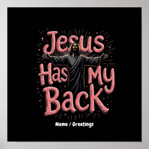 Jesus steht hinter mir Glaube, Hoffnung, die Macht Poster