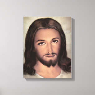 Jesus stellen Porträt gegenüber Leinwanddruck