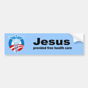 Jesus stellte freies Gesundheitswesen zur Autoaufkleber