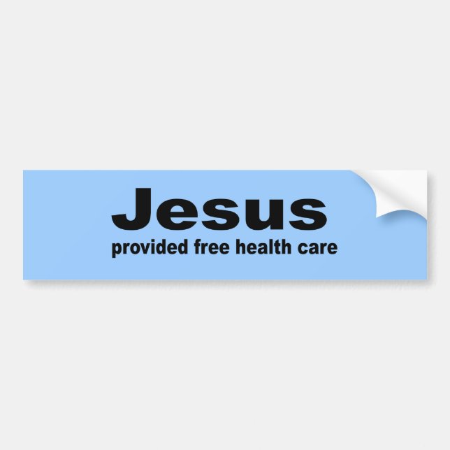 Jesus stellte freies Gesundheitswesen zur Autoaufkleber (Vorne)