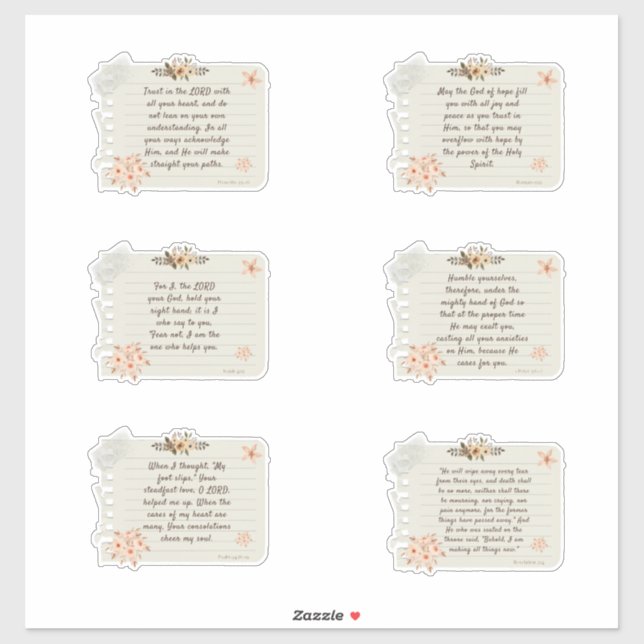 Jesus Sticker, Bibelverse, Sticker, Quotenaufklebe Aufkleber (Blatt)