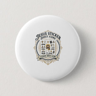 Jesus-Sticker-Set-Icons Jesus-Sticker-Set-Symbol Button