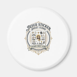 Jesus-Sticker-Set Icons Jesus-Sticker-Set Symbol Magnet