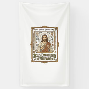 Jesus Stickerei Nadelarbeit Jesus Stickerei Nadel Banner