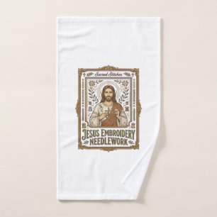 Jesus Stickerei Nadelarbeit Jesus Stickerei Nadel Handtuch