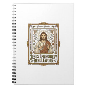 Jesus Stickerei Nadelarbeit Jesus Stickerei Nadel Notizblock