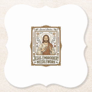 Jesus Stickerei Nadelarbeit Jesus Stickerei Nadel Untersetzer