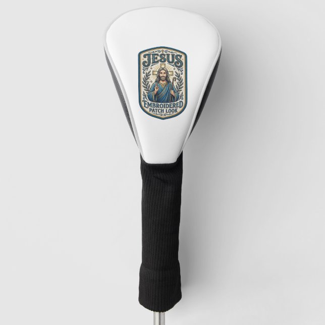 Jesus Stickpatch Look Jesus Stickpatch Golf Headcover (Vorderseite)