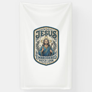 Jesus Stickpatch sieht Jesus besticktes Patch Banner