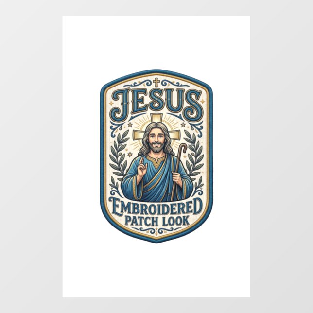 Jesus Stickpatch sieht Jesus besticktes Patch Fensteraufkleber (Blatt)