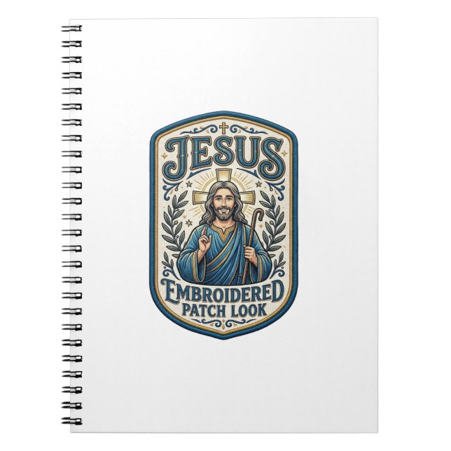 Jesus Stickpatch sieht Jesus besticktes Patch Notizblock (Vorderseite)
