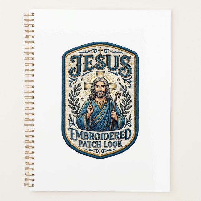 Jesus Stickpatch sieht Jesus besticktes Patch Planer (Vorderseite)