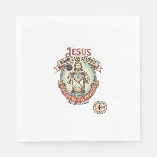 Jesus Stundenglas Geduld Jesus Stundenglas Geduld Serviette