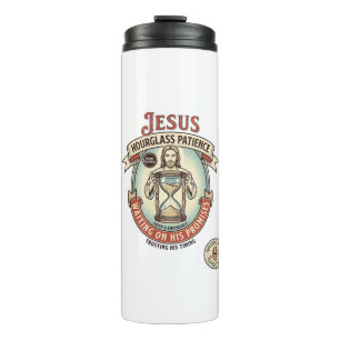 Jesus Stundenglas Geduld Jesus Stundenglas Geduld  Thermosbecher