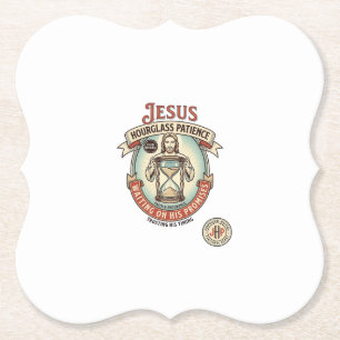 Jesus Stundenglas Geduld Jesus Stundenglas Geduld  Untersetzer