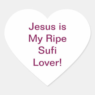 Jesus Sufi Liebhaber Hankamer Artjunkhaus Kosmisch Herz-Aufkleber