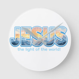 Jesus Sunrise Runde Wanduhr