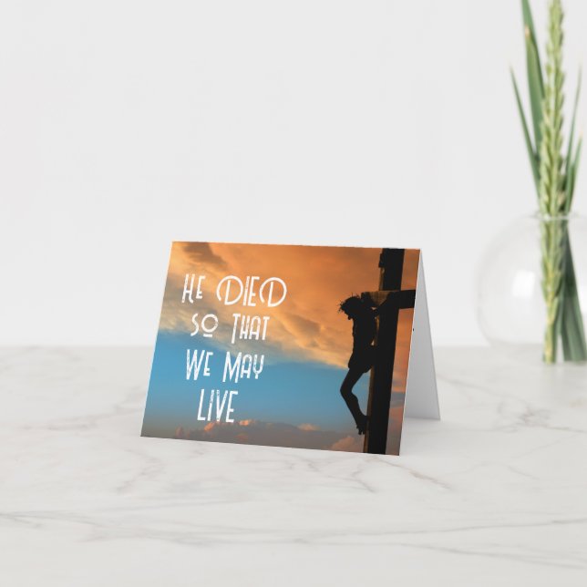 Jésus sur la croix Carte de voeux de Pâques (Devant)