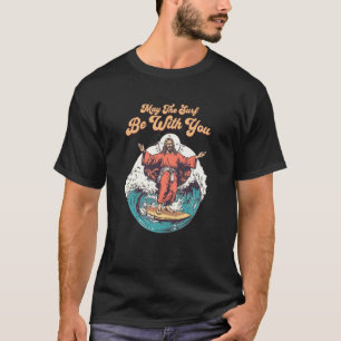 Jesus Surf sei mit dir Lustiger Strand Christliche T-Shirt