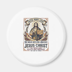 Jesus-Surf-T-Shirt Inspirierender Glaube Magnet