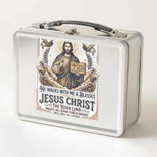 Jesus-Surf-T-Shirt Inspirierender Glaube Metall Brotdose