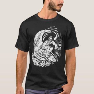 Jesus surft Vintage abgenutzt T-Shirt