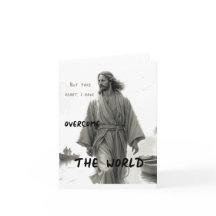 Jésus surmonte la carte de voeux (vide à l'intérie