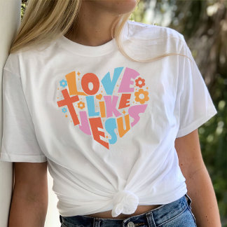 Jesus T-Shirt, Motivierend Christlich, Liebe wie J T-Shirt