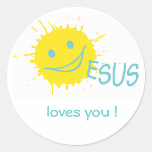 Jésus t'aime ! Autocollant