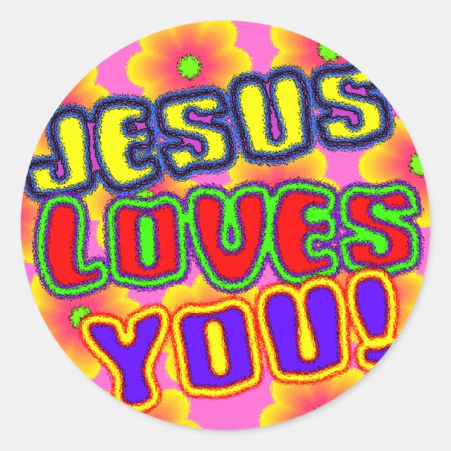 Jésus T'Aime ! Autocollant (Devant)