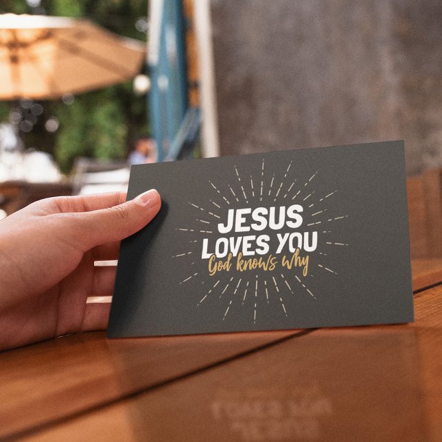 Jésus t'aime - Dieu sait pourquoi la carte postale (Créateur téléchargé)