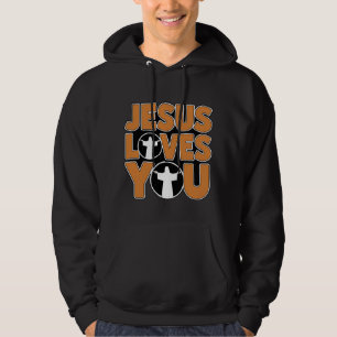 Jésus t'aime Sweat - shirt à capuche