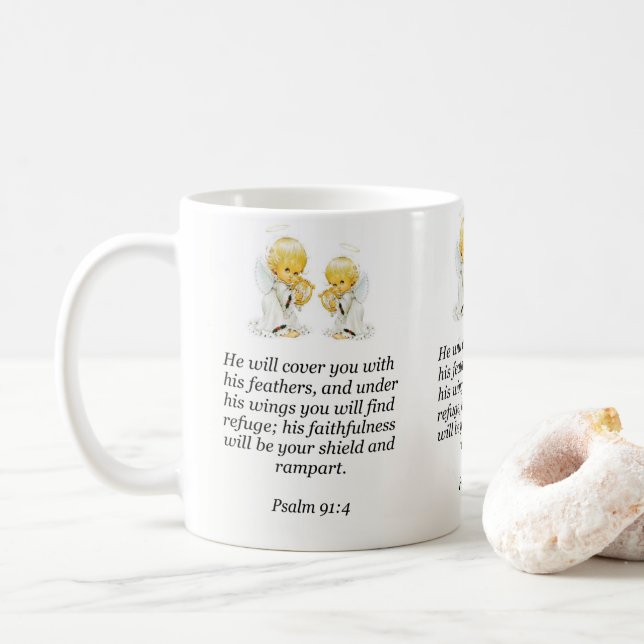 Jesus Tasse Psalm 91:4 (Mit Donut)