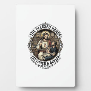 Jesus Tattoo Artist Studio T-Shirt Inspirierend F Fotoplatte