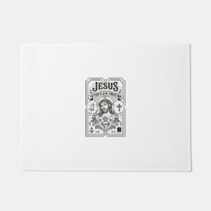 Jesus Tattoo Vorlage Christlich Jesus Tattoo Vorla Fußmatte
