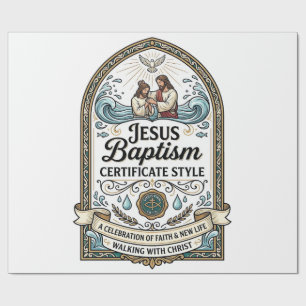 Jesus Taufurkunde Stil Jesus Taufurkunde Geschenkpapier