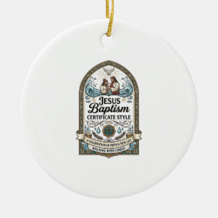 Jesus Taufurkunde Stil Jesus Taufurkunde Keramik Ornament