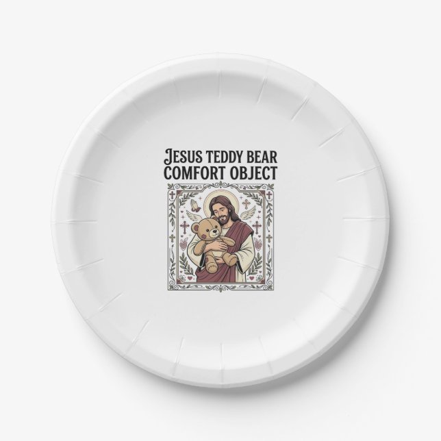 Jesus-Teddybär-Trostobjekt Jesus-Teddybär-C Pappteller (Vorderseite)
