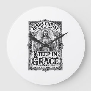 Jesus Teeliebhaber Grafik T-Shirt Christlich Große Wanduhr