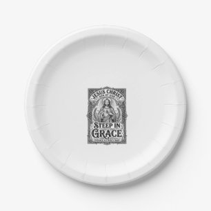 Jesus Teeliebhaber Grafik T-Shirt Christlich Pappteller