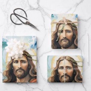 Jesus teilt das Wasser: Ein Wunder des Glaubens Geschenkpapier Set