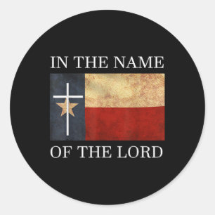 Jesus Texas Christian Runder Aufkleber